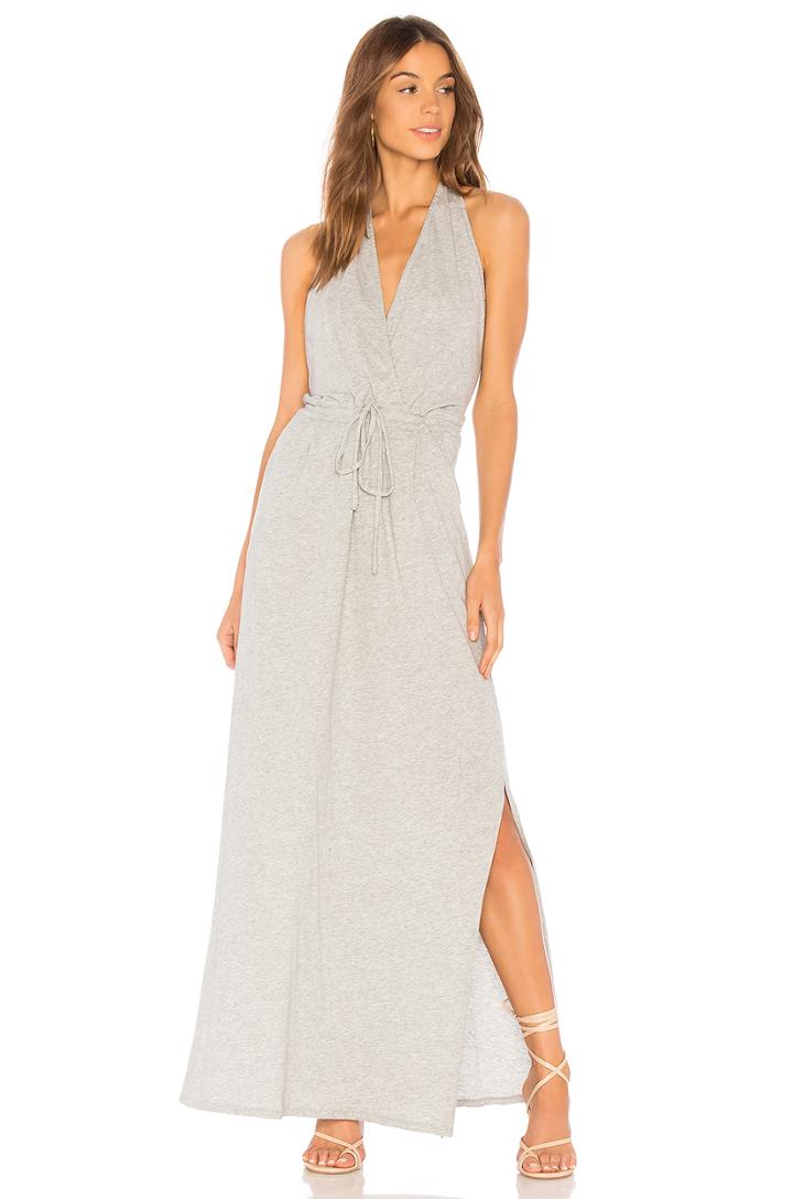 Supreme Jersey Side Slit Halter Dress