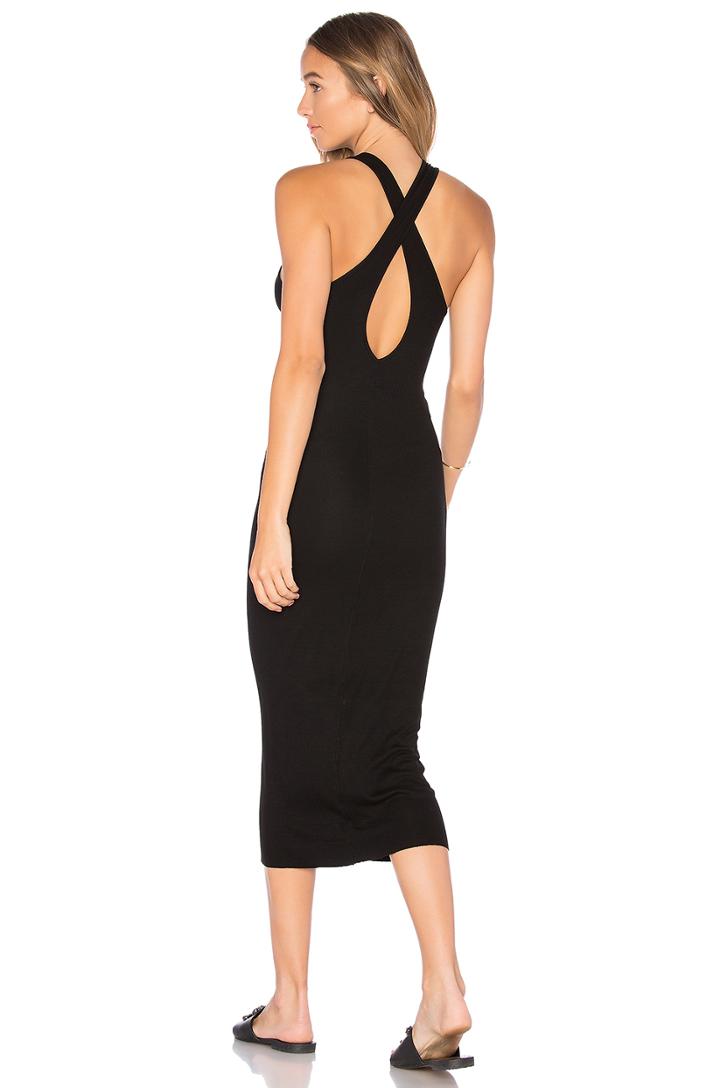 Rib Crossback Midi Dress