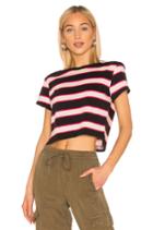 Stripe Crop Tee With Torque Seam