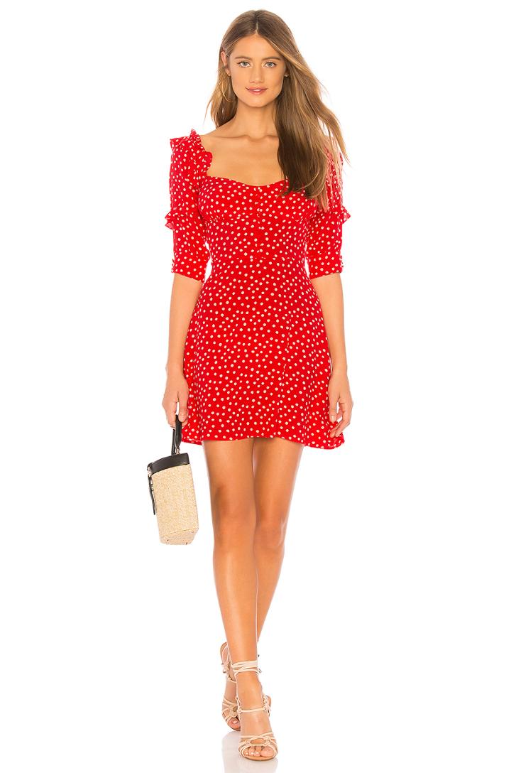 X Revolve Buttoned Mini Dress