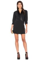 Tuxedo Dress With Satin Lapel