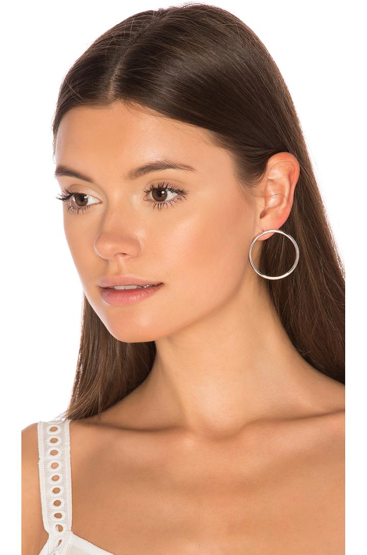 Facade Front Hoop Earrings
