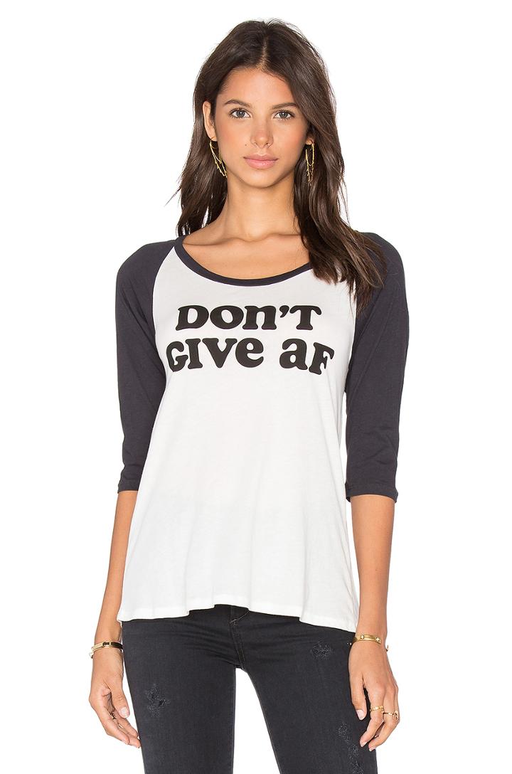 X Revolve Don't Give Af Baseball Tee