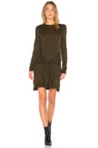 Odylyne Tunic Dress With Sleeve Ties A In Dark Fatigue