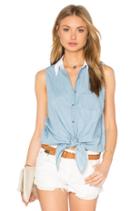 Mina Tie Front Sleeveless Tank