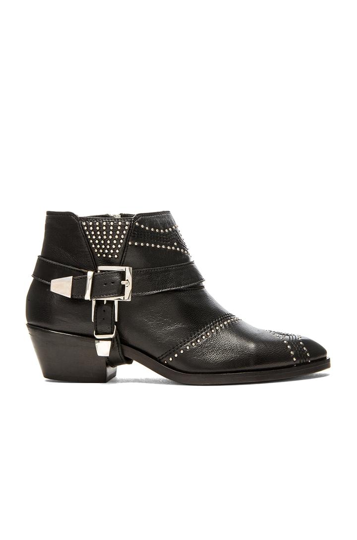 Studded Boots With Buckles