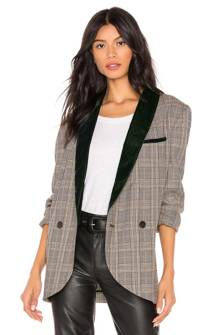 Velvet Trimmed Blazer
