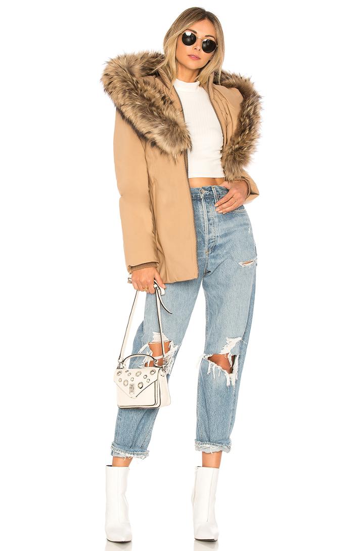 Adali Jacket With Asiatic Raccon Fur
