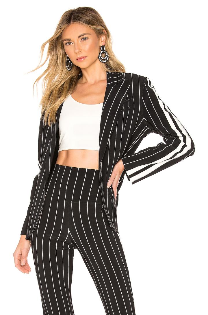 Side Stripe Single Breasted Jacket