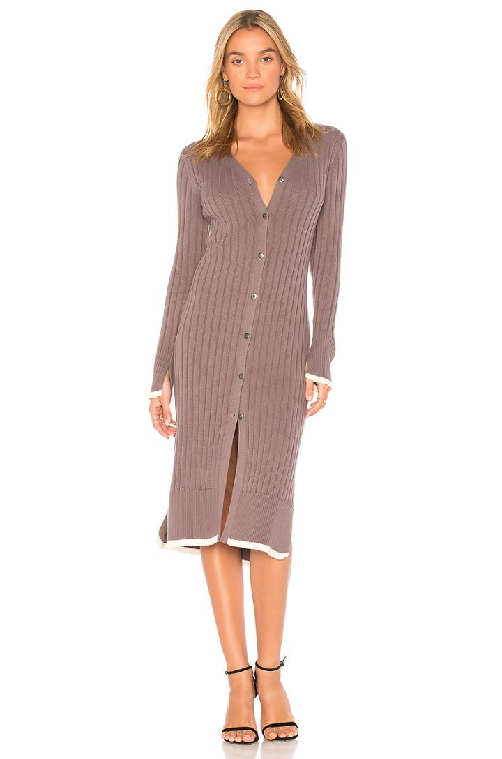 Ribbed Cardigan Dress