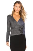 Metallic Wrap Top