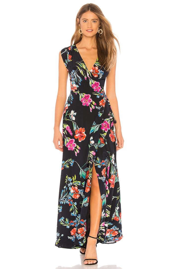 Swept Away Silk Maxi Dress