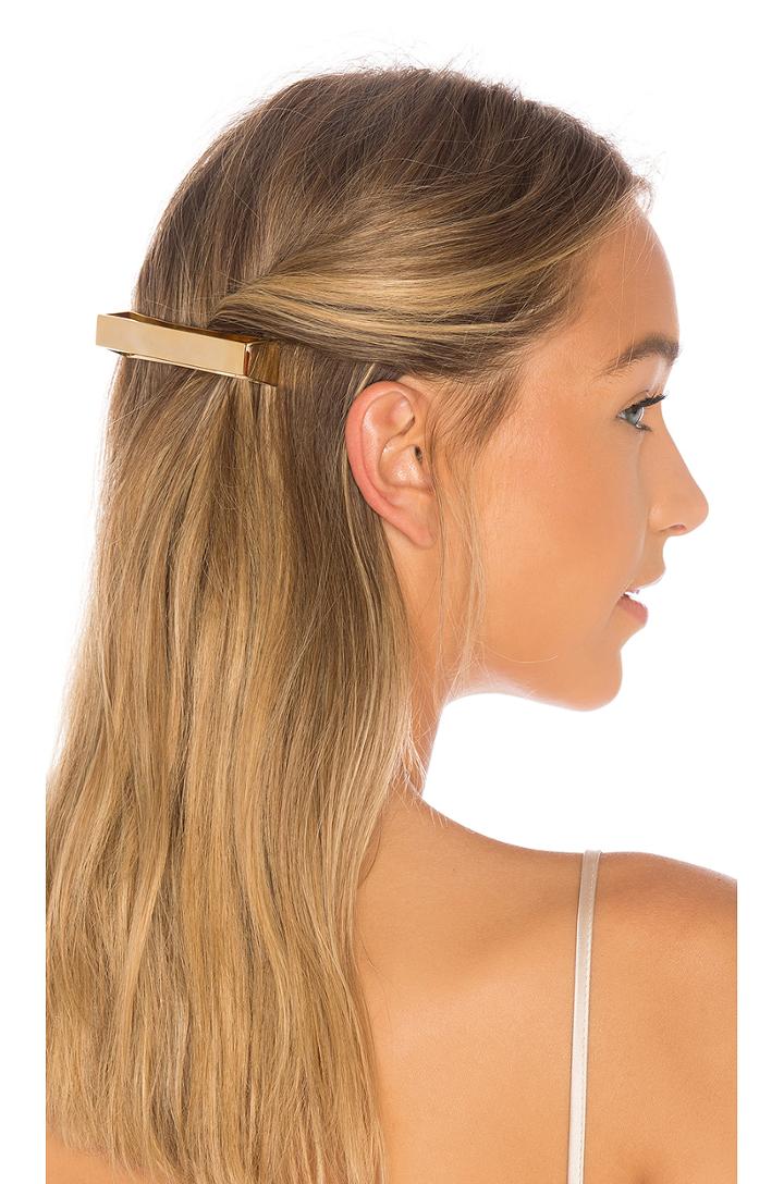 Geometric Gold Plated Metal Barrette