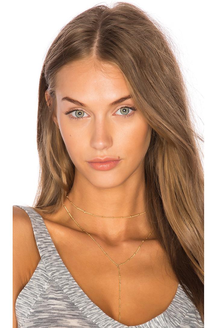 Mini Beaded Choker Lariat Set