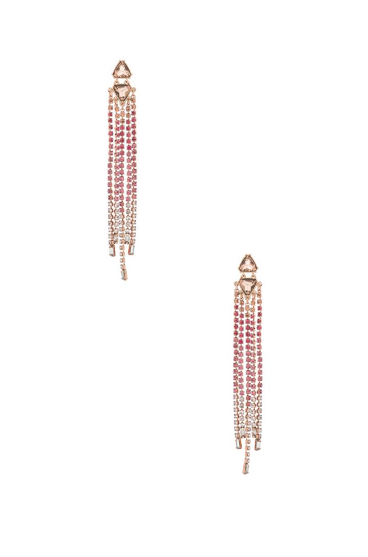 Gemma Slim Crystal Fringe Earrings