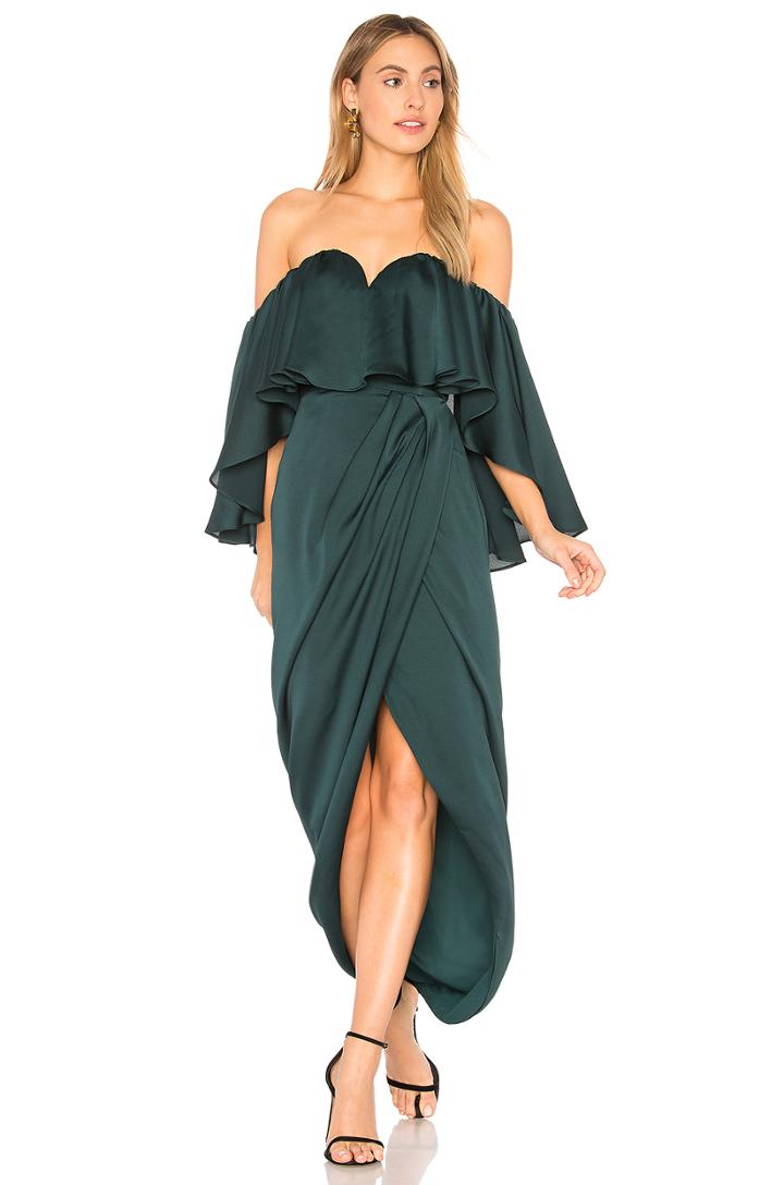 Off The Shoulder Bustier Frill Dress