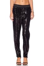 Scallped Leg Sequin Jogger