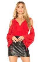 Jalena Flutter Sleeve Top