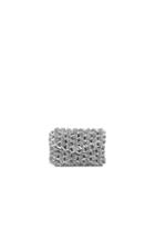 Micro Eve Shimmer Clutch With Silver Chain