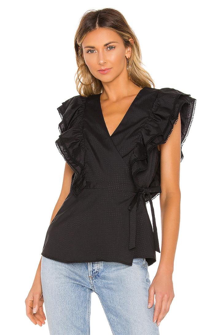 Wrap Ruffle Top