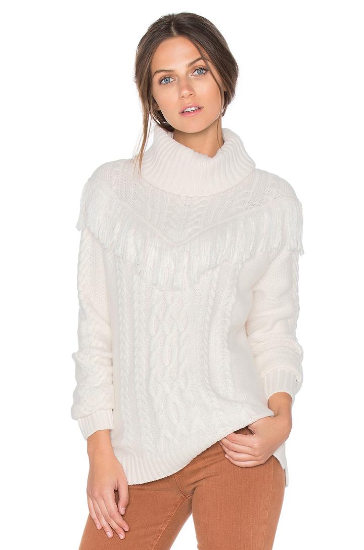 Viviam Fringe Sweater