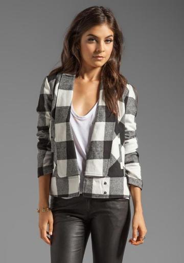 Jack By Bb Dakota Campton Buffalo Plaid Jacket In Black