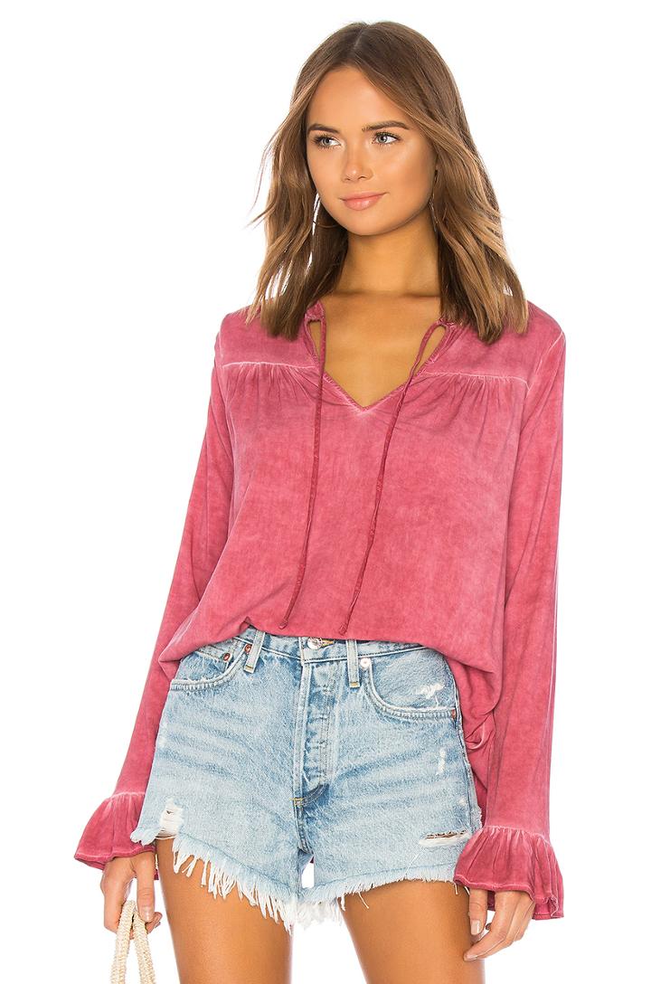 Ruffle Peasant Top