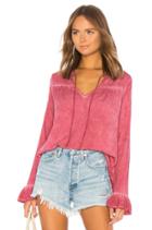 Ruffle Peasant Top