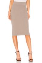 Melange Rib Skinny Skirt