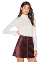Long Sleeve Split Cuff Turtleneck Top