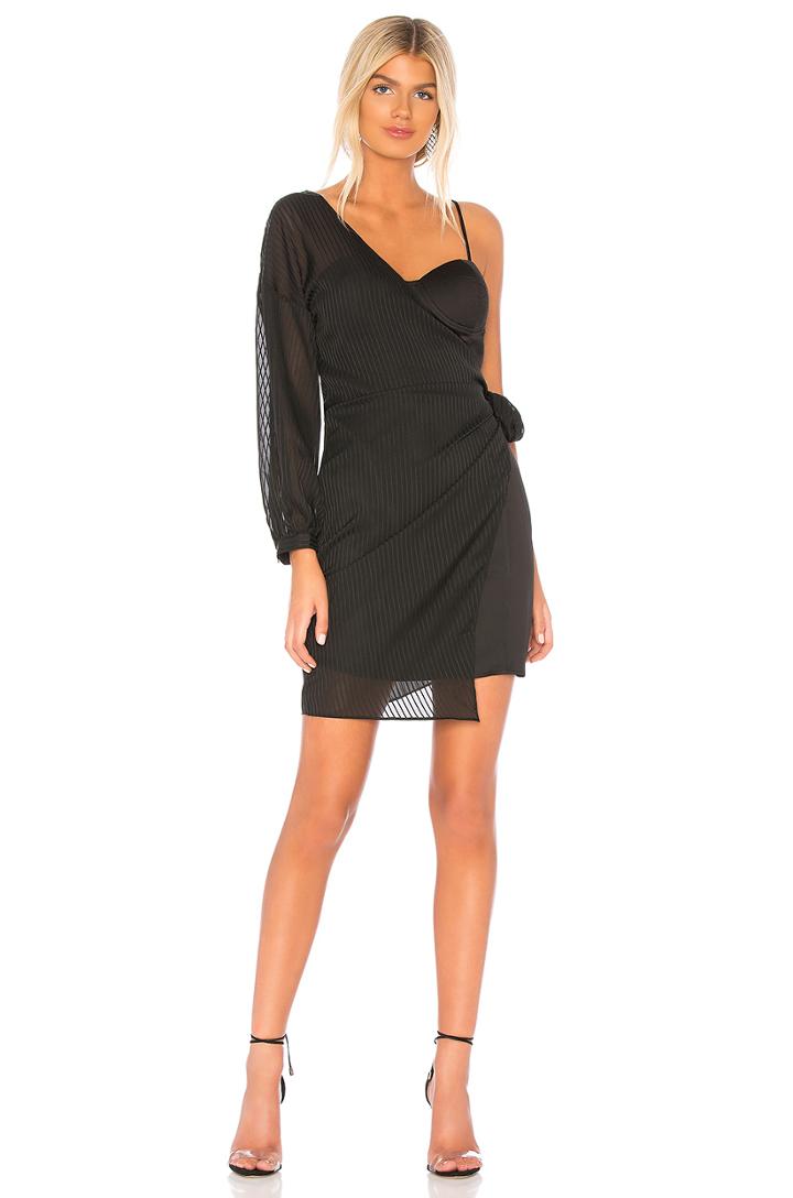 Tie Side One Shoulder Dress