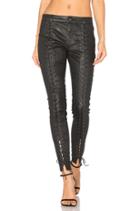 Coated Sateen Lace Up Pant
