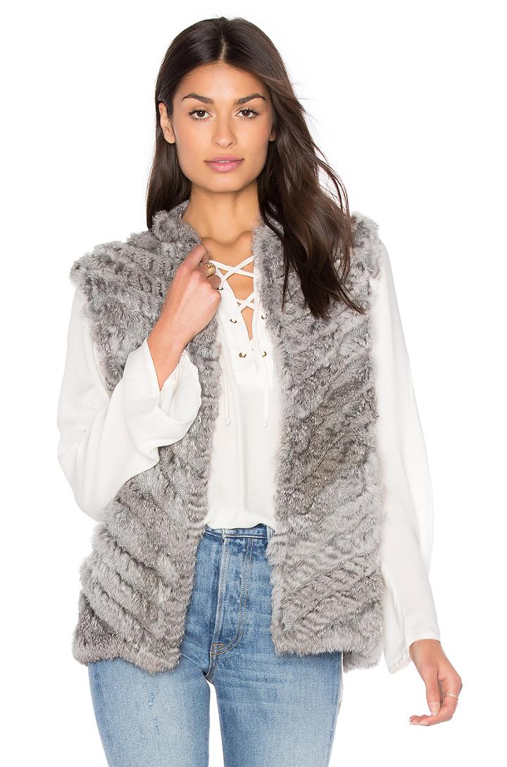Seren Rabbit Fur Vest
