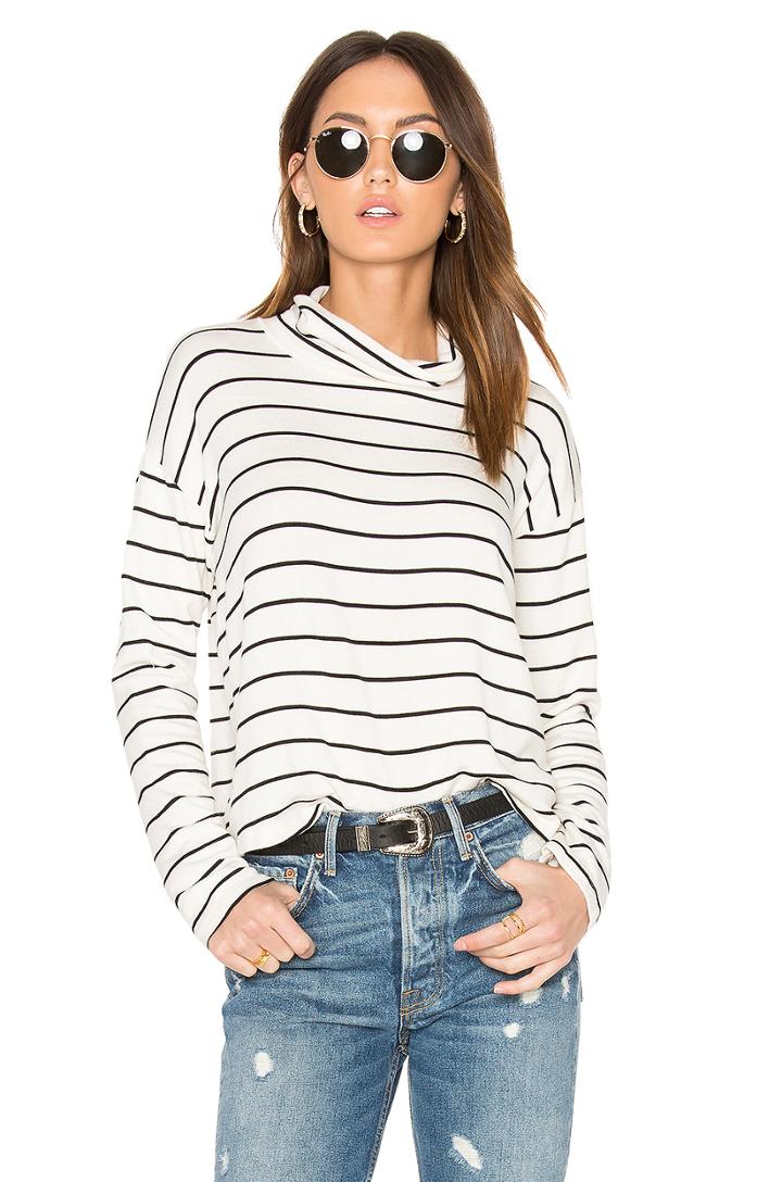 Dune Stripe Mock Neck Top