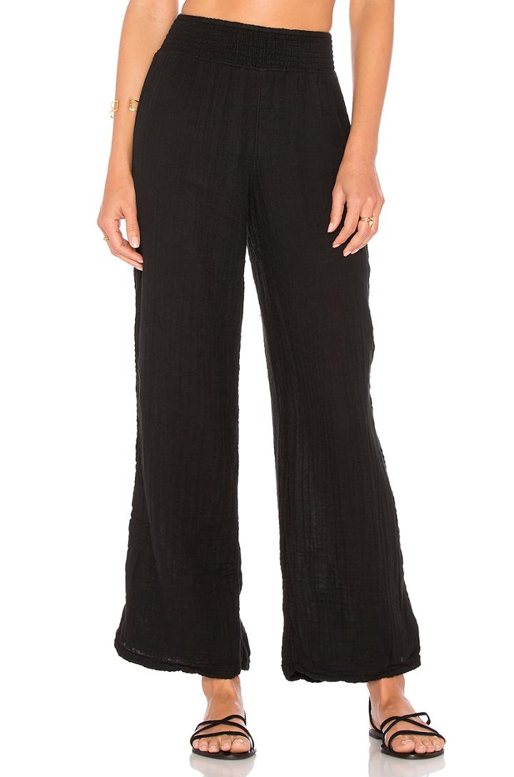 Smocked Wide Leg Pant