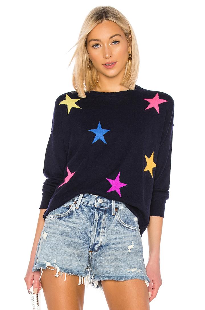 Stars Cashmere Blend Crew Neck Sweater