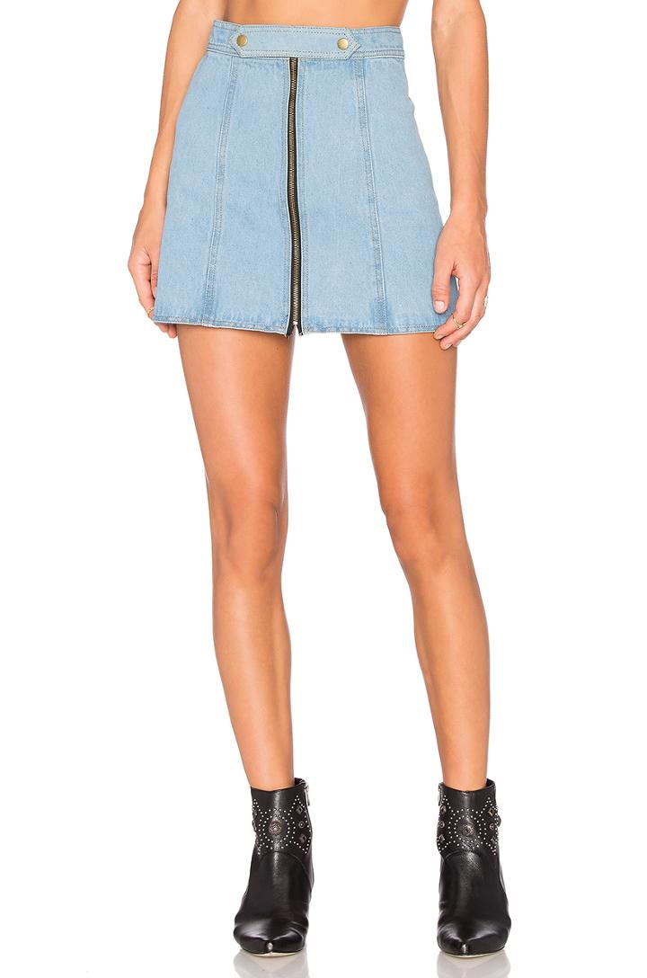 X Revolve High Waist Zip Skirt