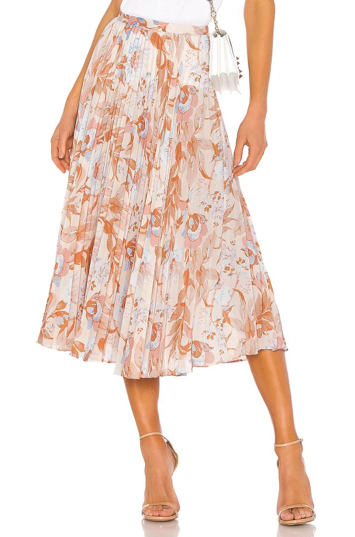 Marine Garden Pleated Skirt