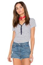 Skinny Stripe Henley Tee