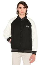 Two Tone Wool Varsity Jacket