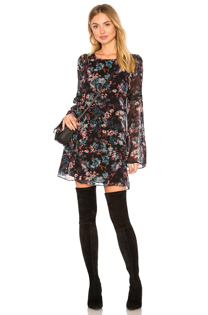 A-line Dress In Black Combo