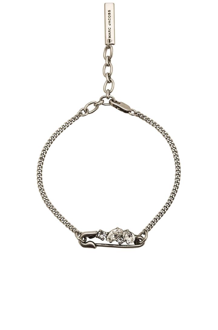 Small Strass Safety Pin Chain Bracelet