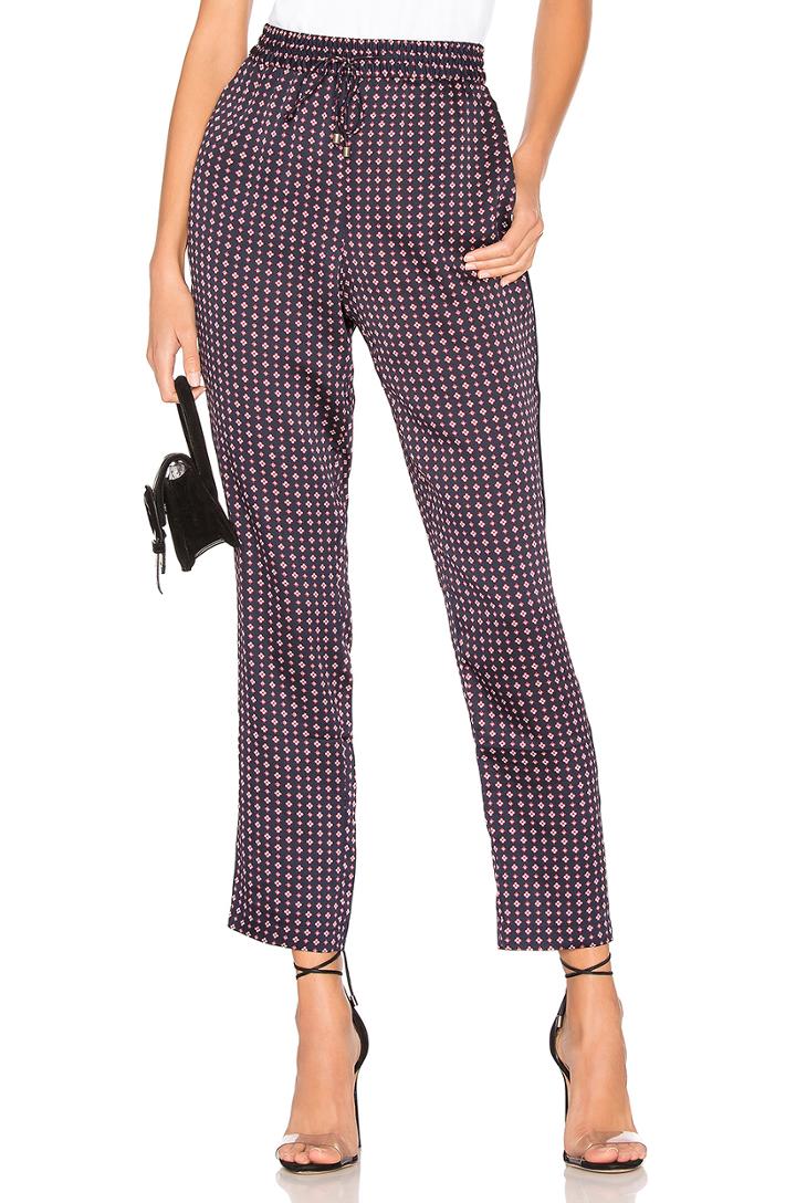 Daisy Foulard Drawstring Soft Pant
