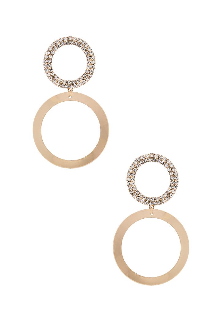 Rhinestone Hoop Earring