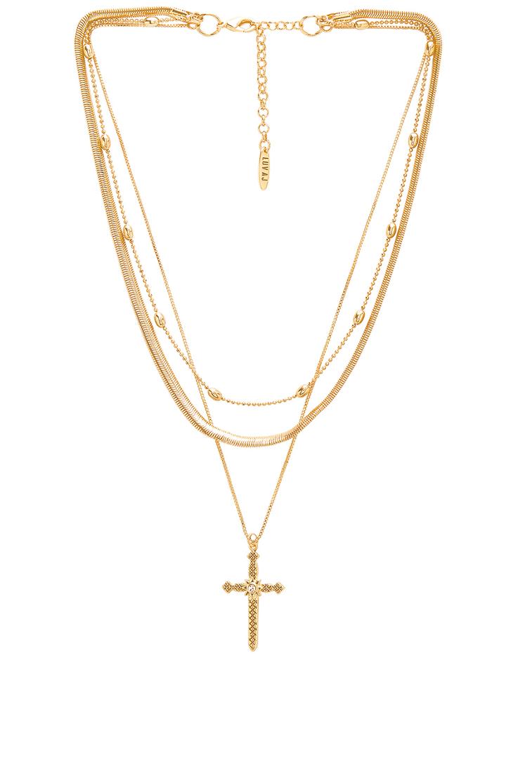 Serpent Cross Charm Necklace