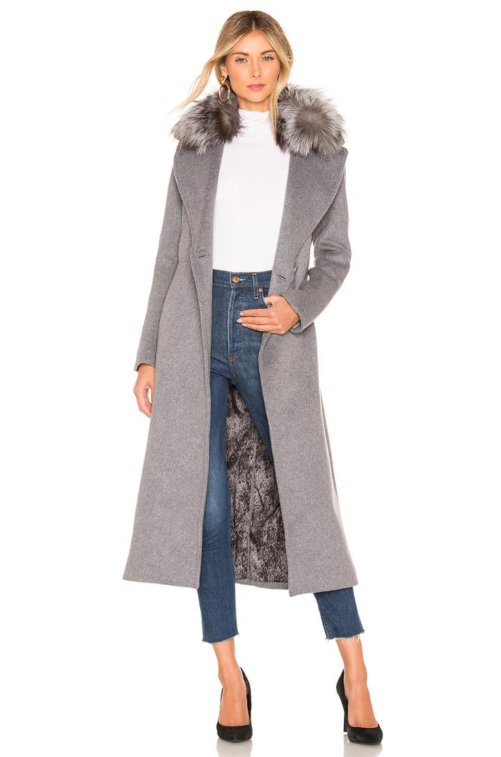 Adelaida Coat With Fur Collar