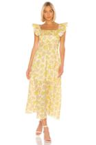 Goldie Ruffle Neck Long Dress