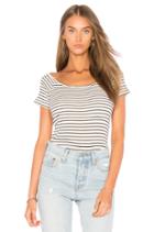 Stripe Rib Off The Shoulder Top