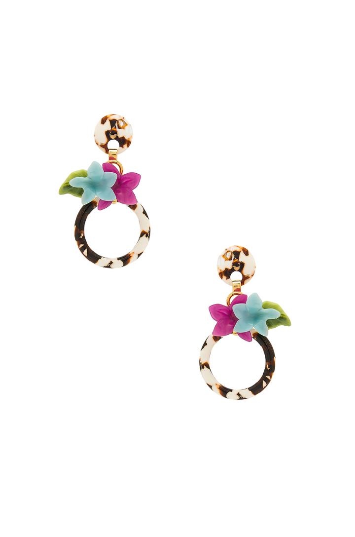 Hibiscus Hoop Earring