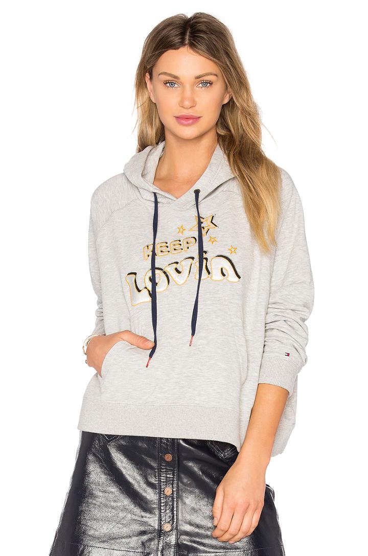 Tommy X Gigi Slogan Hoodie